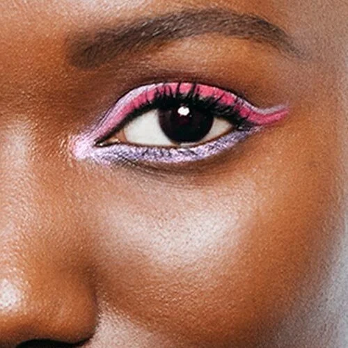 Eye makeup at beauty salon